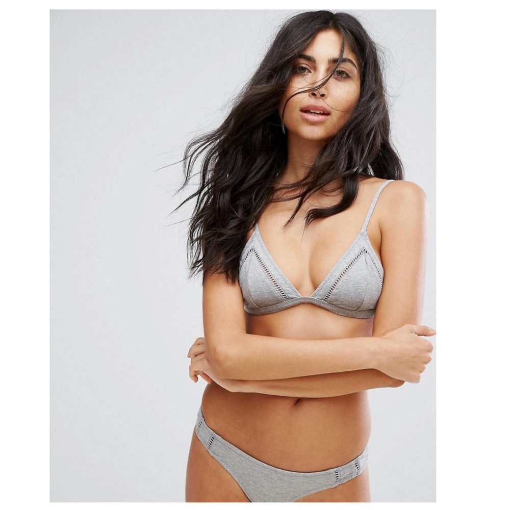 Lulus Rhythm My Bralette & Cheeky Gray Bikini